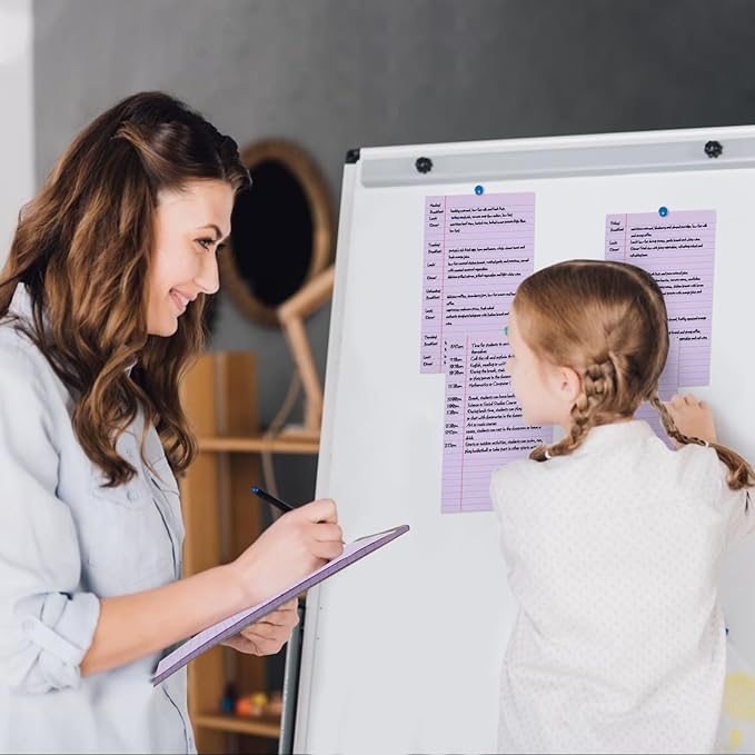 Utron 6 PCS Small Legal Pads 5x8 Purple, Narrow Ruled Small Note Pads 5x8, Micro Perforated Writing Pad, College Ruled Legal Notepads 5x8 for Study, Office, To-Do Lists(30 Sheets/Small Notepad)