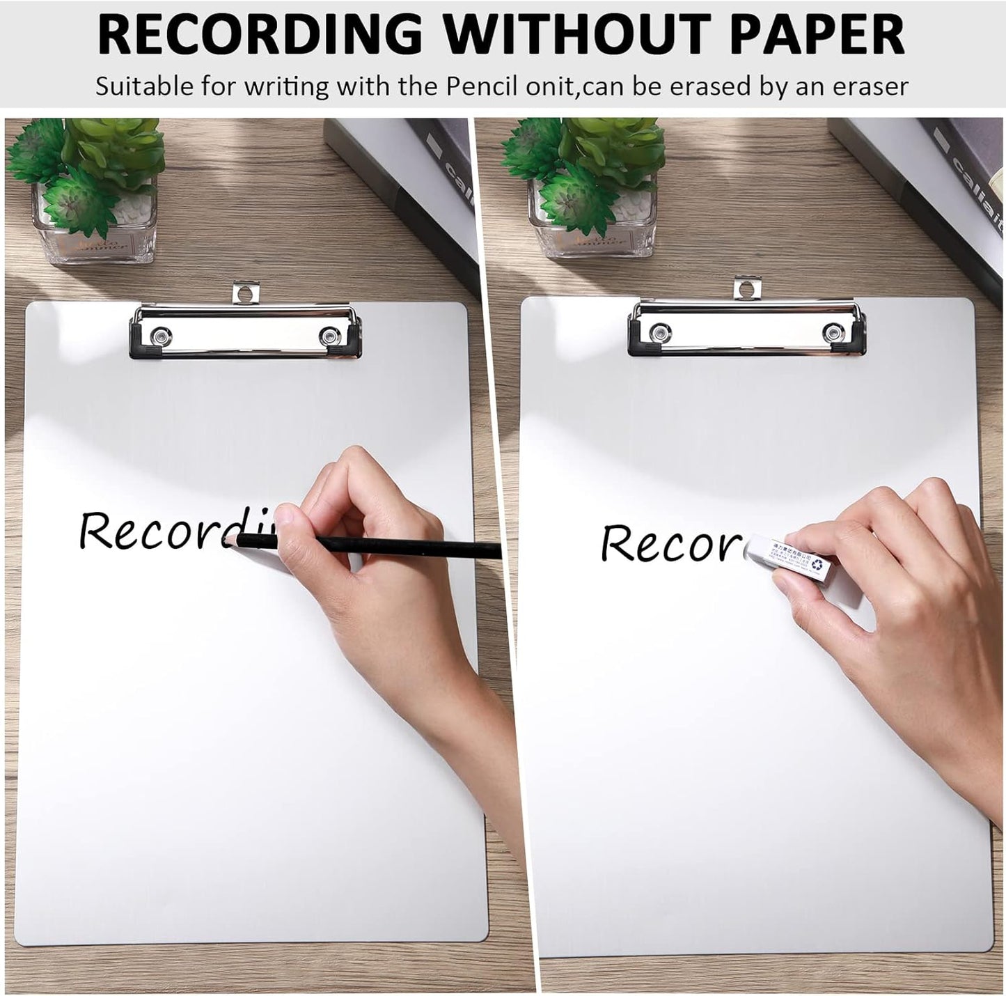 Epakh 20 Pieces Clipboard Bulks Metal Clipboard Aluminum Office Low Profile Clip Standard A4 Letter Size Metal Clip Board, Size 12.5 x 9 Inch