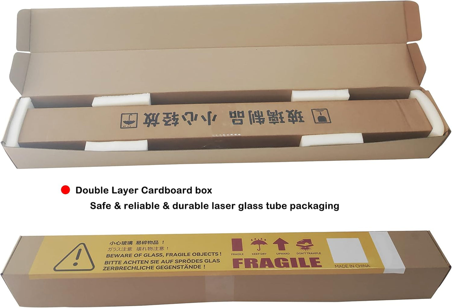 LD-Teemm CO2 Laser Tube, 40W CO2 Laser Tube with Coating 40 watt Length 700mm Dia. 50mm, Wire Pre-Connected for CO2 Laser Cutter Laser Engraving Cutting Machine