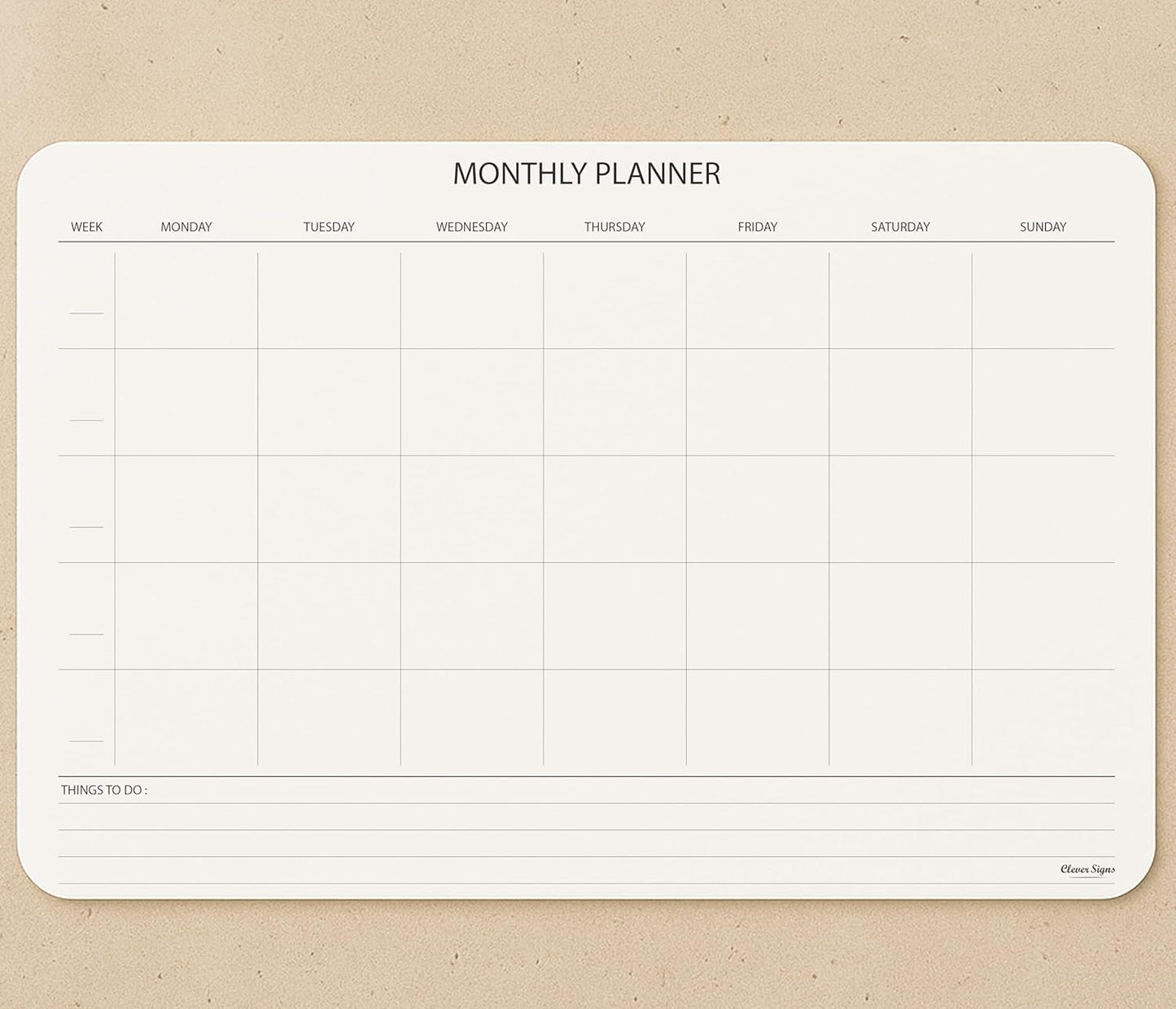 Undated Monthly Planner Notepad,Desk Calendar for Organizing&Scheduling Tasks-Productivity Tracker,Goals,Notes&To-Do Lists–A4 Size (8,3"X11,7")Premium Thick Paper with Cardboard Back Support 50 Sheets