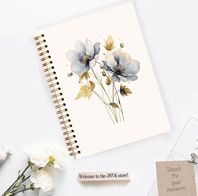 Vintage Wild Flower Botanical Plant Notebook 02,Rustic Spring Floral Cottagecore Notebook Journal for Work Office School Student Teacher,Hardcover Spiral Notebook 5.5x8.4