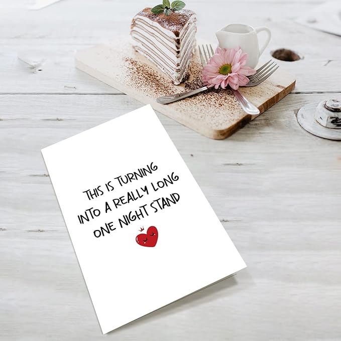 Funny Anniversary Card for Him Her, Humorous Valentines Day Card for Bf Gf, Rude Anniversary Card for Husband Wife