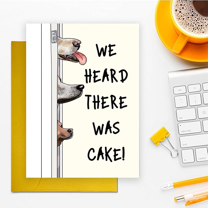 Funny Dog Birthday Cake Card for Him Her, Happy Birthday Card from Dog, Cute Birthday Cards for Dog Lovers, Dog Bady Card for Dog Mom Dog Dad Dog Friend, Birthday Card for Dog Owner