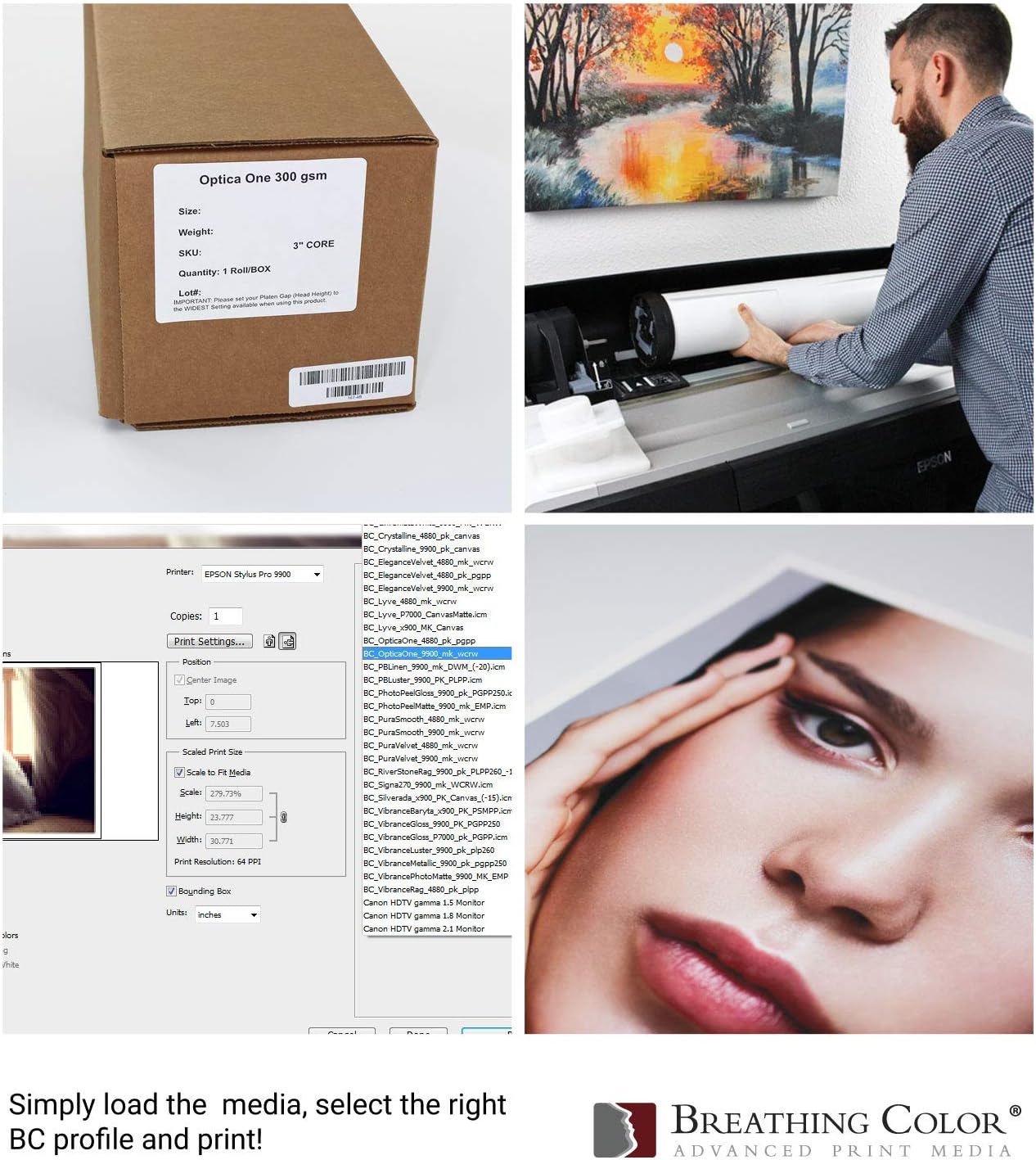 Optica One is a Luxurious 300 gsm Smooth Matte Fine Art Inkjet Paper Offered in size 17"x22”, 25 Sheets; Its Bright White Color is Ideal for Black and White and Color Prints. 100% Archival Certified