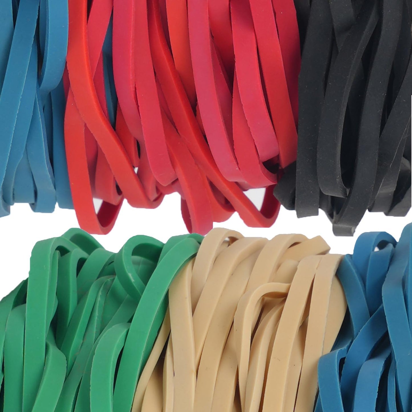 Rubber Bands Garbage Can Bands Elastic Large Size #117B 120 Pcs Trash Can Bands Elastics Bands 7 inch Assorted Color For Office Supplies Home