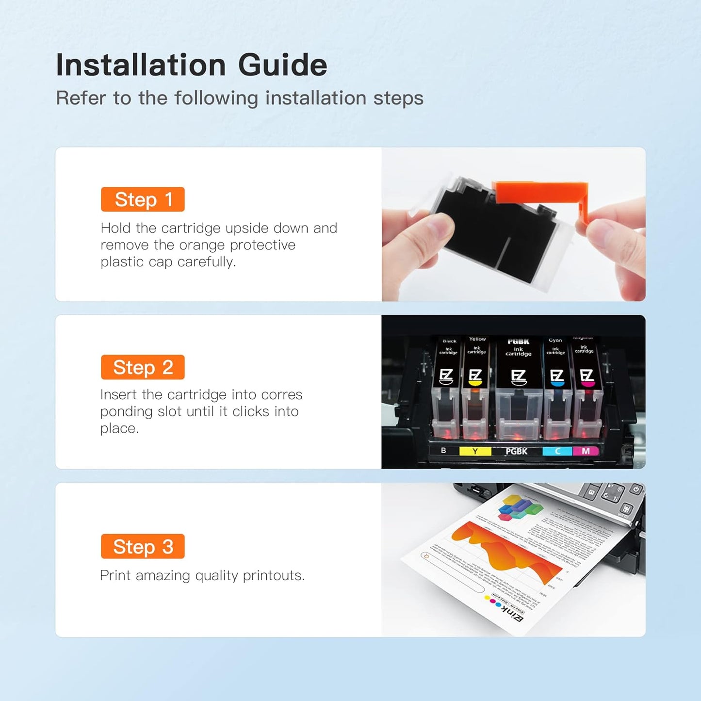 E-Z Ink Compatible Ink Cartridges Replacement for Canon 250 251 XL PGI-250XL CLI-251XL to use with Pixma MX922 MX920 MG5520 MG7520 IX6820 IP8720 MG6620 MG6320 MG7120 (20 Pack)