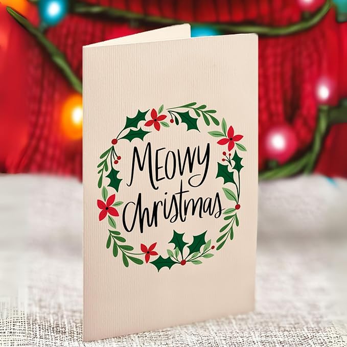 Freshcut Paper Pop Up Cards, Mini Christmas Puppy & Kitten, 6 Inch Mini Sized 3D Pet Gifts, Popup Greeting Card, Christmas Card, Paper Cat & Dog Cards, Blank Notecard & Envelope
