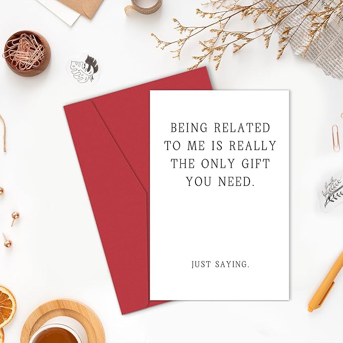 Heollaok Funny Birthday Card for Brother and Sister, Cute Joke Birthday Card for Cousin or Niece, Humor Happy Birthday Card for Family