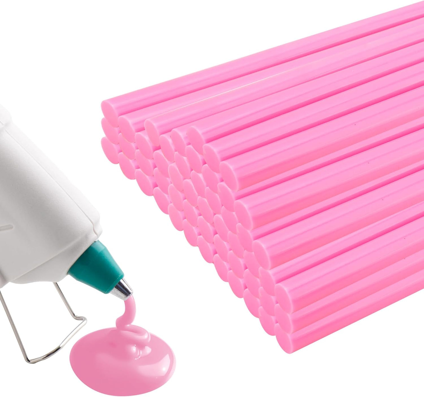 MATUFF Pink hot Glue Sticks Full Size 0.43” Dia x 8” Long, 52 pcs Hot melt Adhesive Glue Sticks, All-Purpose Colored Glue Gun Sticks for Christmas Decoration Crafts Arts School Home Repair Bonding