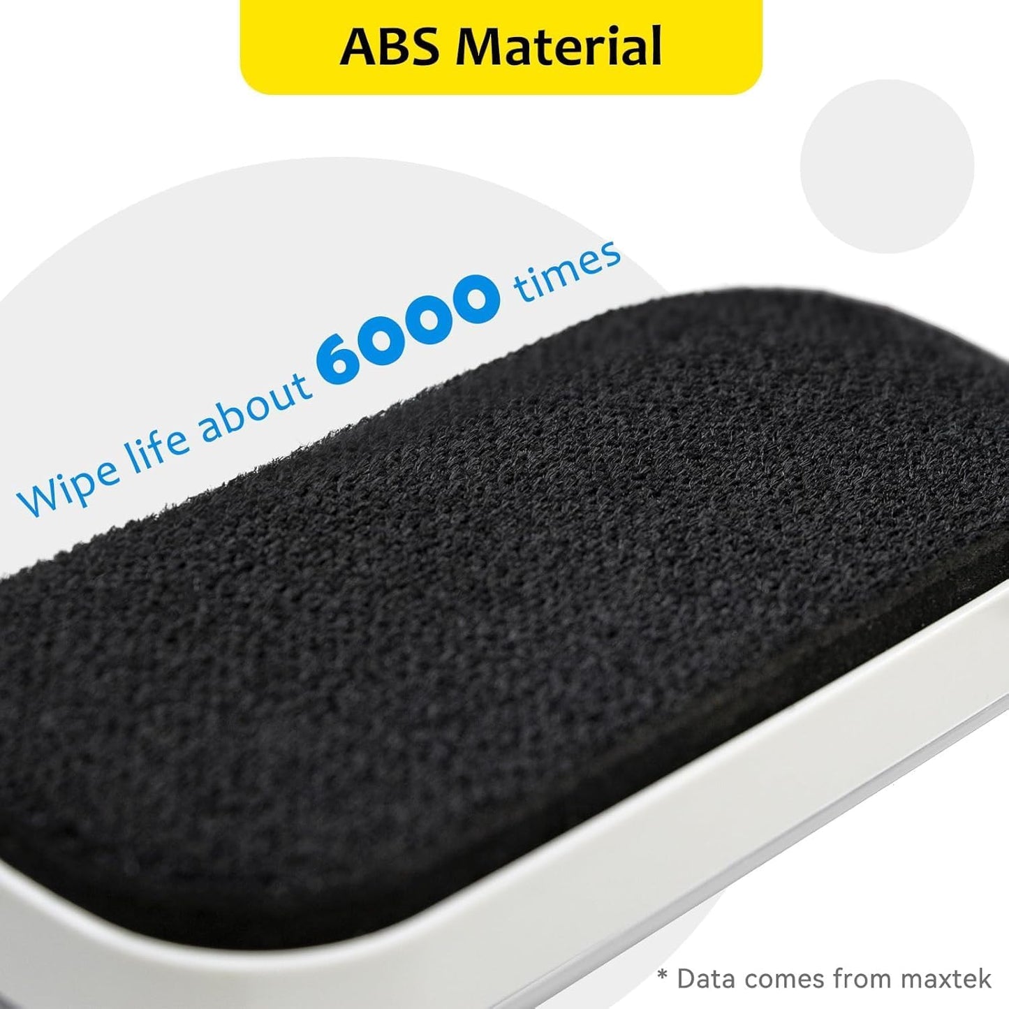 maxtek Magnetic Dry Erase Eraser, Glass Board Erasers, 4 Pack, Whiteboard Eraser for Dry Erase Board, Glass Board, Calendar Board, Office and School Supplies (Pure White)