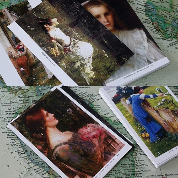 HOSTEESSCHOICE Vintage Art Postcards set of 30 Post card of English Artist John William Waterhouse variety pack Famous Painting Scenery,4 x 6 Inches