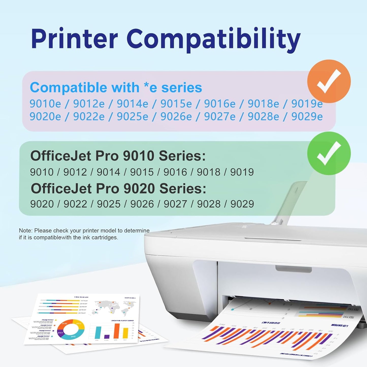 962XL Ink Cartridges Combo Pack Compatible Replacement for HP hp962 962 XL Ink Cartridges Works with OfficeJet Pro 9010e 9012e 9014e 9015e 9018e 9020e 9022e 9025e 9028e (962XL-4P, BK/C/M/Y)