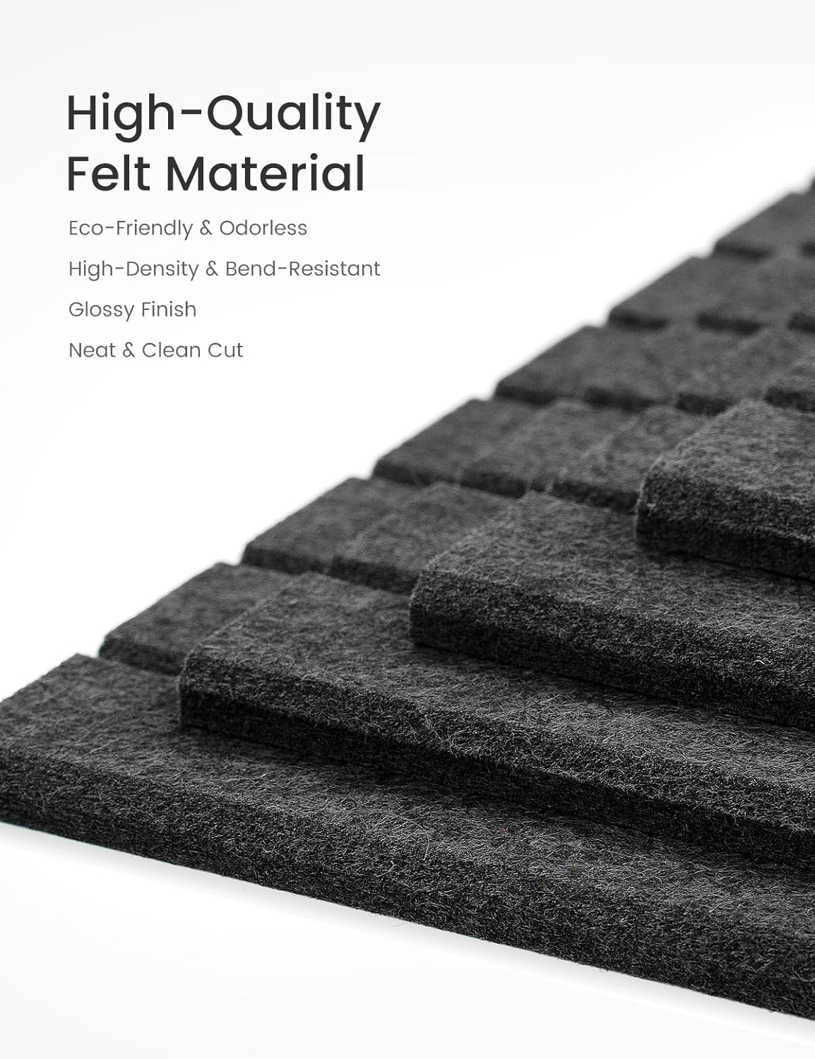 Bumusty Large Cork Board Alternative-36 x24 Felt Bulletin Board Tiles, with 30 Pushpins, 40 Adhesive Tabs, 6-Pack Slat Wall Paneling, Cork Boards for Office Push Pin Board Felt Board-Charcoal Gray