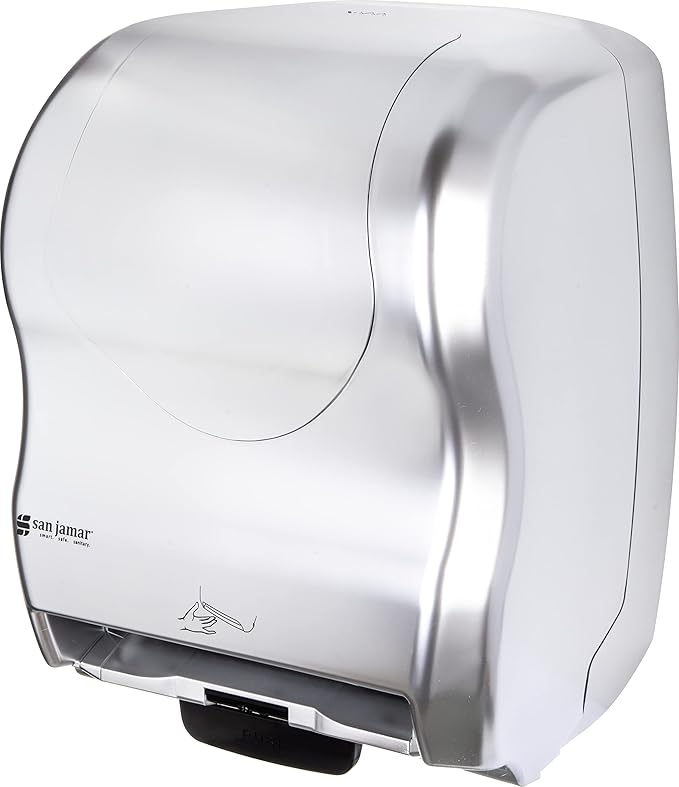 San Jamar Summit Paper Towel Dispenser Hybrid Dispenser for Bathroom, Kitchens, and Restaurants, Plastic, 10.25 x 16.75 x 13.25 Inches, Silver