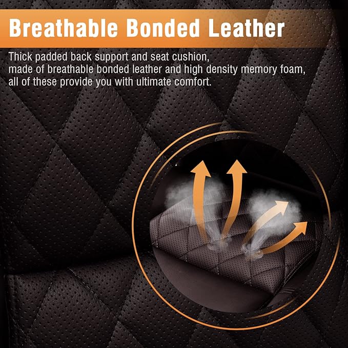 EZAKI High Back Office Chair-Flip-up Arms Executive Computer Desk Chair, Built-in Lumbar Support Thick Padded Adjustable Rock Tension Ergonomic Design for Back Pain (Brown)