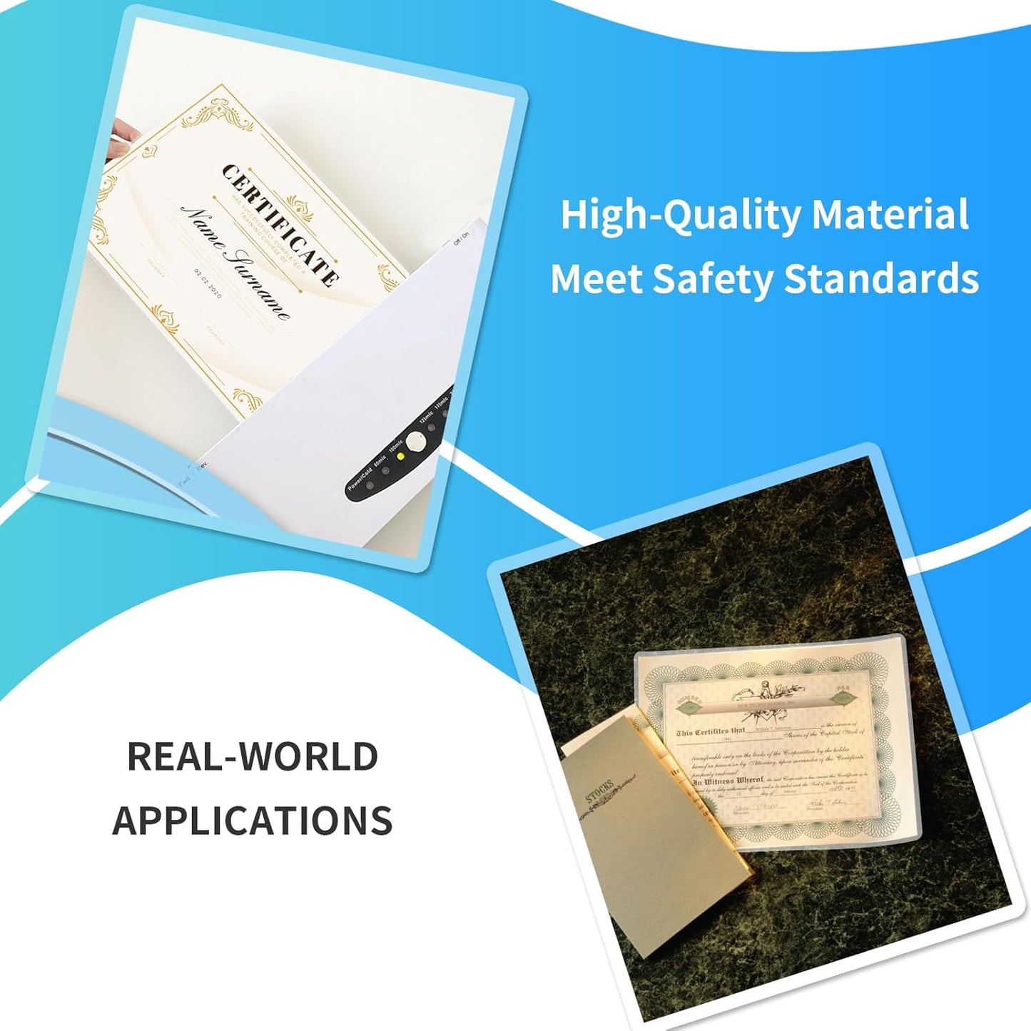 (3 Mil) 100 Pack Laminating Sheets, Thermal Laminating Pouches Holds 8.5 x 11 Inch, 3 Mil Clear Laminator Paper 9 x 11.5 Inch, Letter Size, for Education,Documents, Certificate