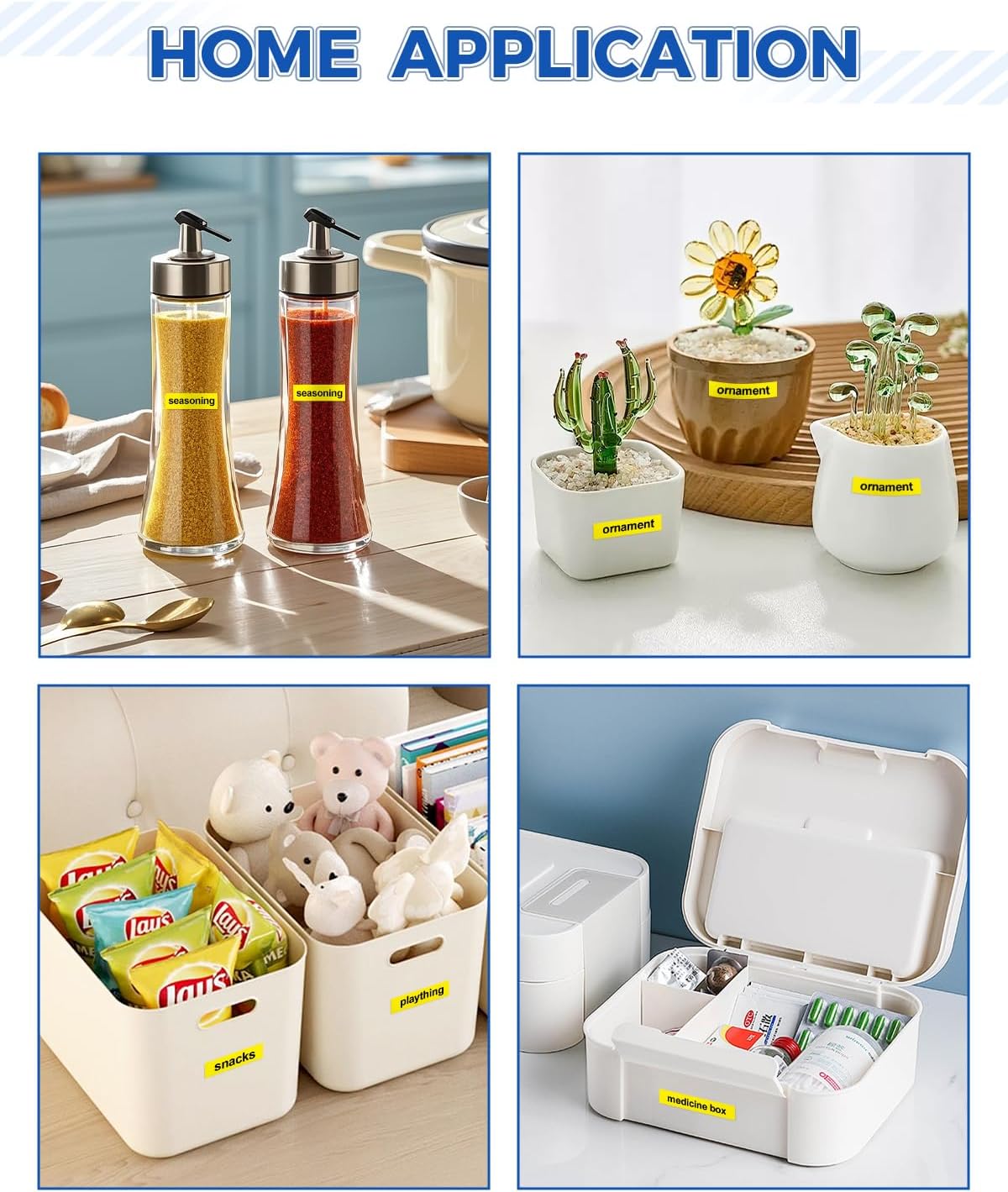 Tze631 12mm 0.47" Laminated Yellow Tape Compatible for Brother Tze-631 Tz-631 P Touch Tz Tze Label Tape 12mm 1/2" Black on Yellow for PTD210 PTD220 PTD400 PTD600 PTD610BT Label Maker, 4-Pack