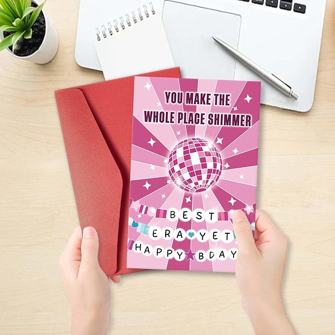Tay Birthday Card for Best Friend, Funny Birthday Card Gift for Music Lovers, Best Era yet Birthday Card, You Make The Whole Place Shimmer