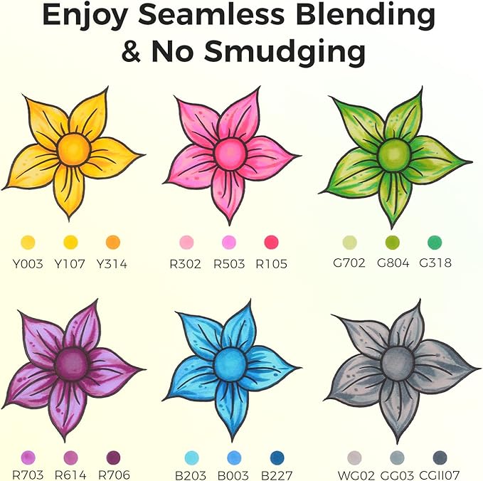 Alcohol Markers Brush Tip-120 Colors Dual Tip Brush & Chisel Art Marker Set for Artist Coloring Illustration with Line Art for Coloring, Colorless Blender, Swatch Card, Anti-bleed Pad