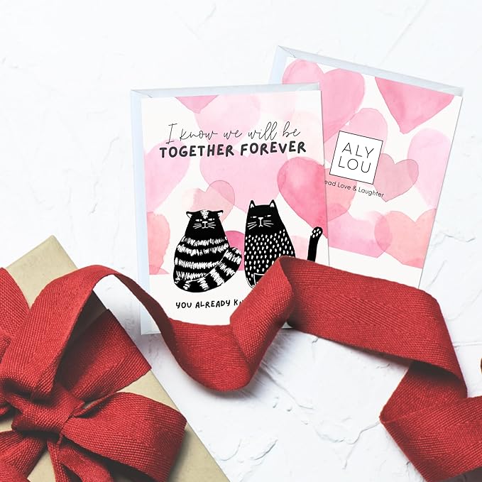 ALY LOU Funny Anniversary Card for Her Him/Husband Boyfriend/Girlfriend Wife/Sarcastic Birthday Greeting Card (I know we will be together forever. You already know too much)