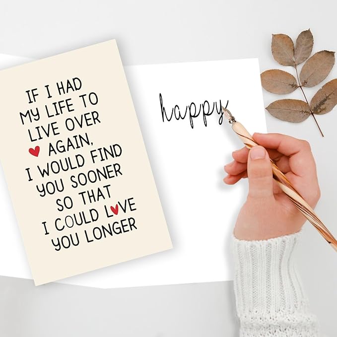 Romantic Valentines day or Birthday Card for Men Women Boyfriend Girlfriend, Funny Anniversary Card for Husband Wife