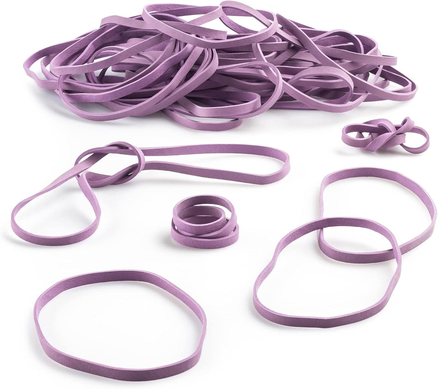 PlasticMill Lavender Rubber Bands Size 33 (3 1/2" x 1/8") - #33 Colored Rubber Bands Office Supplies - Strong, Elastic Bands for Crafts, Balloon Garland, Cash, File Folders (500-Pack)
