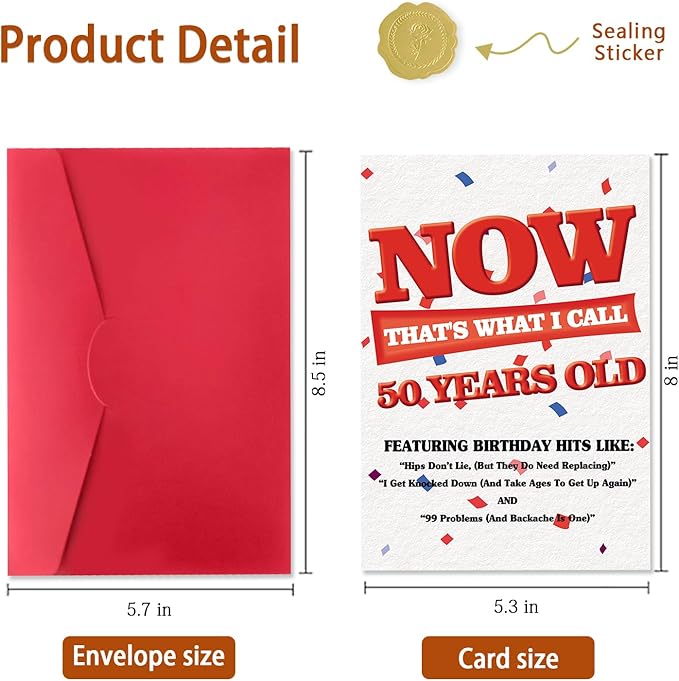 Funny 50th Birthday Card for Women Men, Birthday Gift for Men,50th Birthday Gifts for Him Her,Happy 50th Birthday Card for Men,50 Year Old Gifts,50th Birthday Gift Ideas