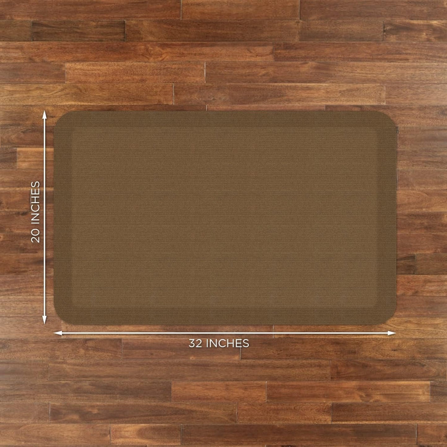 NewLife by GelPro Anti-Fatigue Designer Comfort Kitchen Floor Mat, 20x32”, Grasscloth Khaki Stain Resistant Surface with 3/4” Thick Ergo-Foam Core for Health and Wellness