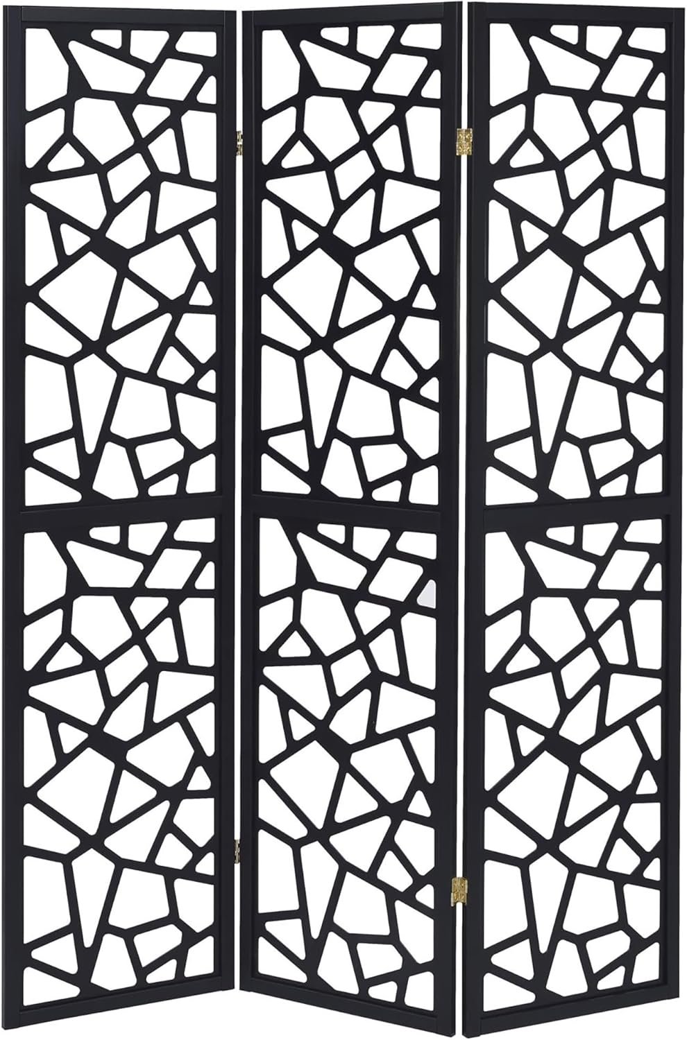 NicBex Room Divider 3 Panel Room Dividers with Complex Pattern Designs Partition Room Dividers and Folding Privacy Screens Wall Divider for Home, Office, Room Separation,52"W x 0.75"D x 70.25"H, Black