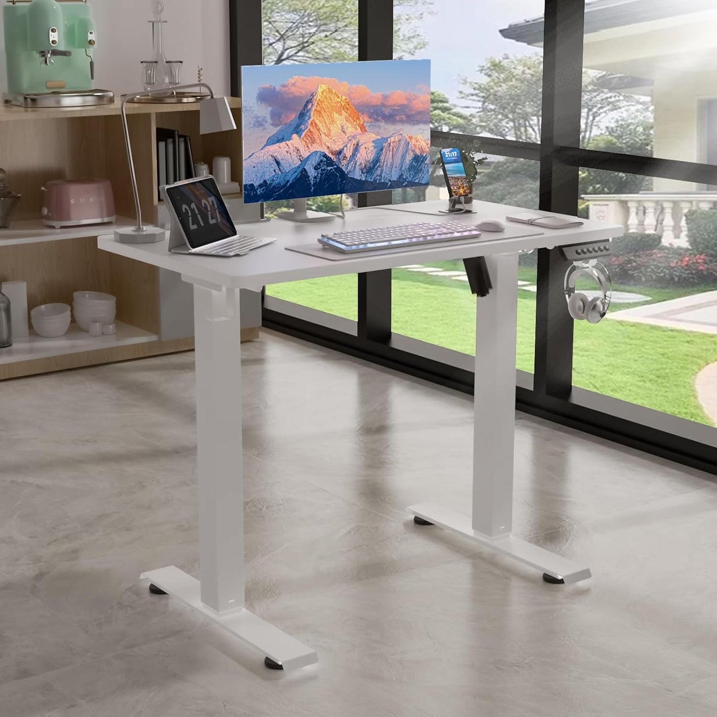 35 * 20 Electric Standing Desk, Adjustable Height Sit Stand Up Desk, Motorized Home Office Computer Gaming Workstation Desk