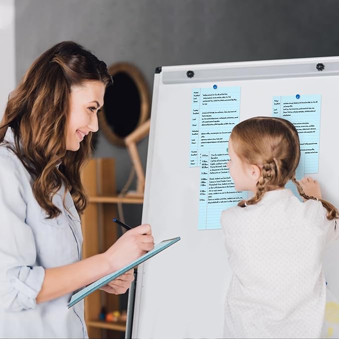 Utron 6 PCS Small Legal Pads 5x8 Blue, Narrow Ruled Small Note Pads 5x8, Micro Perforated Writing Pad, College Ruled Legal Notepads 5x8 for Study, Office, To-Do Lists(30 Sheets/Small Notepad)