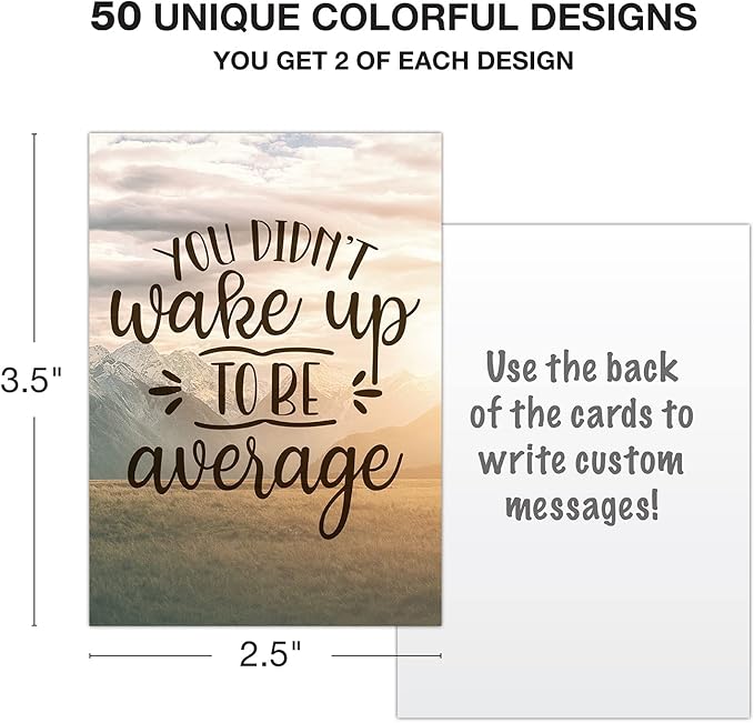 Motivational Cards: 100 Inspirational, Kindness, Motivational and Quote Cards. Business Card Size - 2.5x3.5 inches (Photography - Pack of 100)