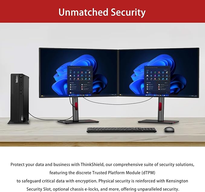 Lenovo ThinkCentre M70s Small Form Factor Business Desktop, 14th Gen Intel 10-Core i5-14400, 16GB DDR5 RAM, 512GB SSD, HDMI, DP, Wi-Fi 6, W11 Pro, Bundle with Adata UC310 64GB USB Flash Drive