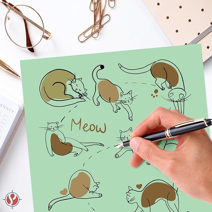 Green Pastel Colored Menu Paper - 8.5" x 14" (Legal Size) - for Documents, Announcements, Menus Arts and Crafts | Bulk Pack of 100 Sheets