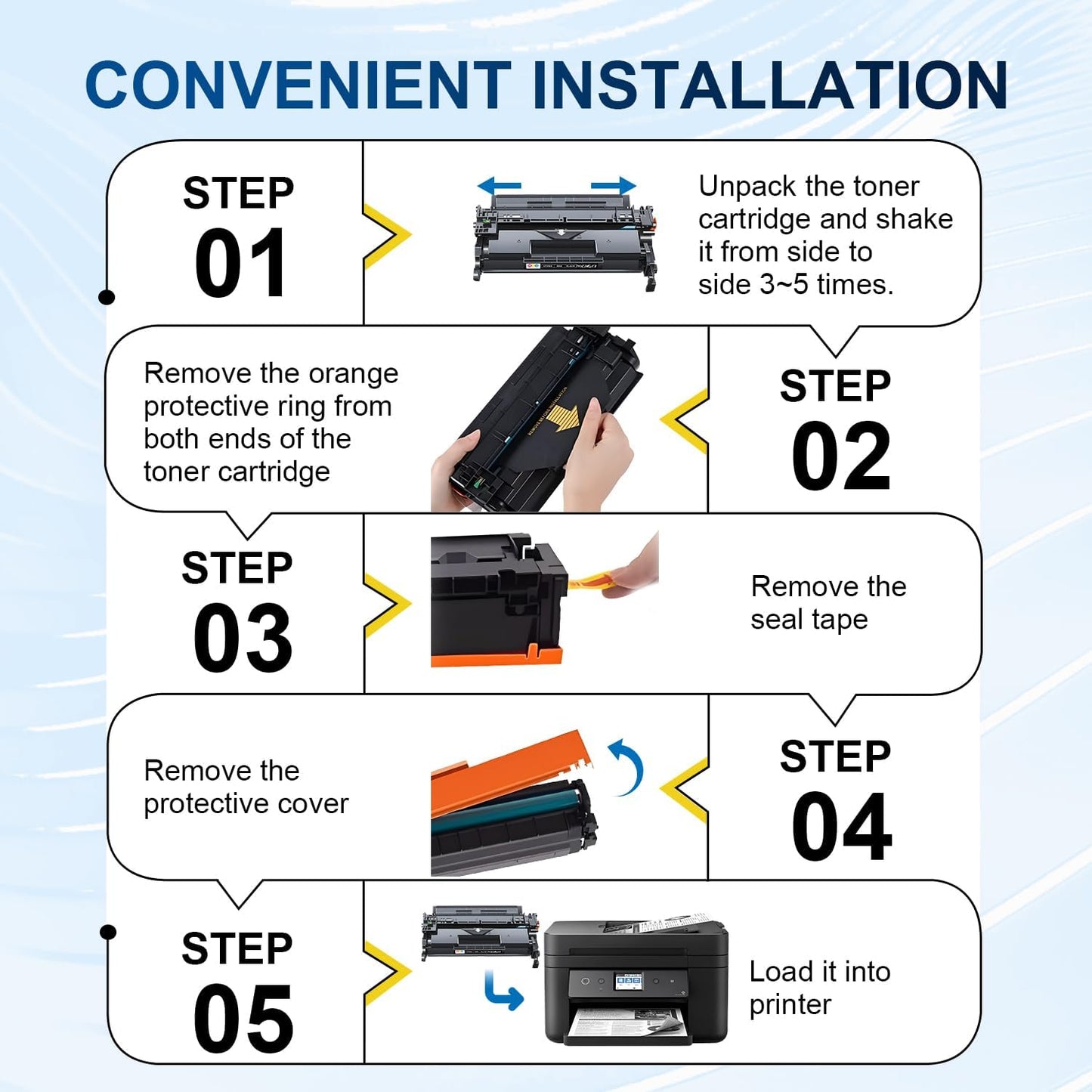 58X Black Toner Cartridges High Yield CF258X Comaptible with 58X 58A Toner Cartridge(with Chip), Works with Pro M404n M404dn M404dw, MFP M428fdw M428fdn M428dw M404 M428 Printer(2 Pack, Black)