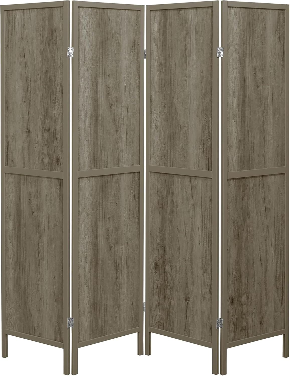 NicBex Room Divider 4 Panel Room Dividers with Sleek Legs Partition Room Dividers and Folding Privacy Screens Wall Divider for Home, Office, Room Separation,69.5" W x 0.75" D x 70.25" H, Light Grey