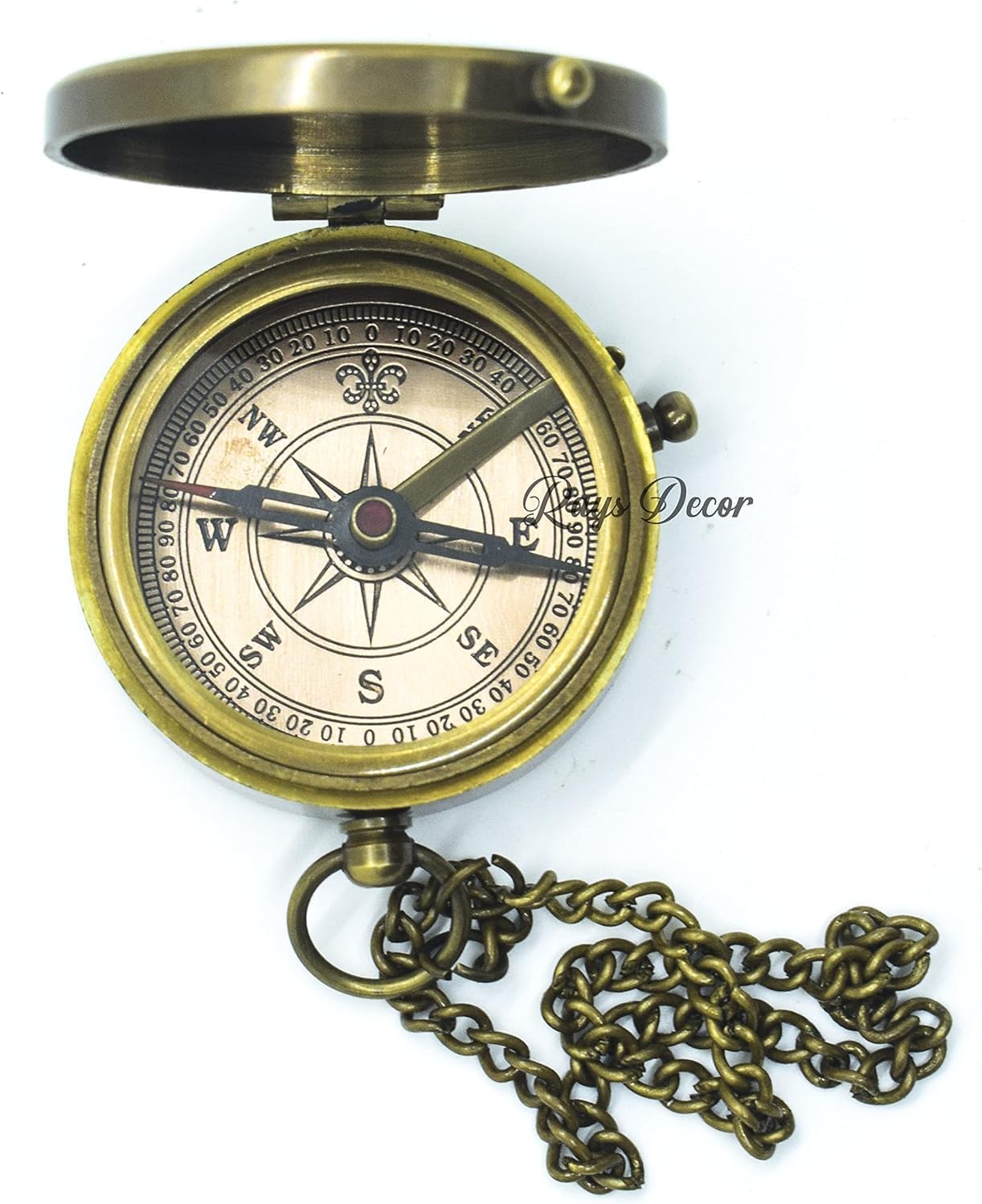 Personalized Engraved Compass Brass Metal Directional Compass with Leather Cover Gift for Husband, Personalized, Communion Gift, Gift for Him & Her, Luxury