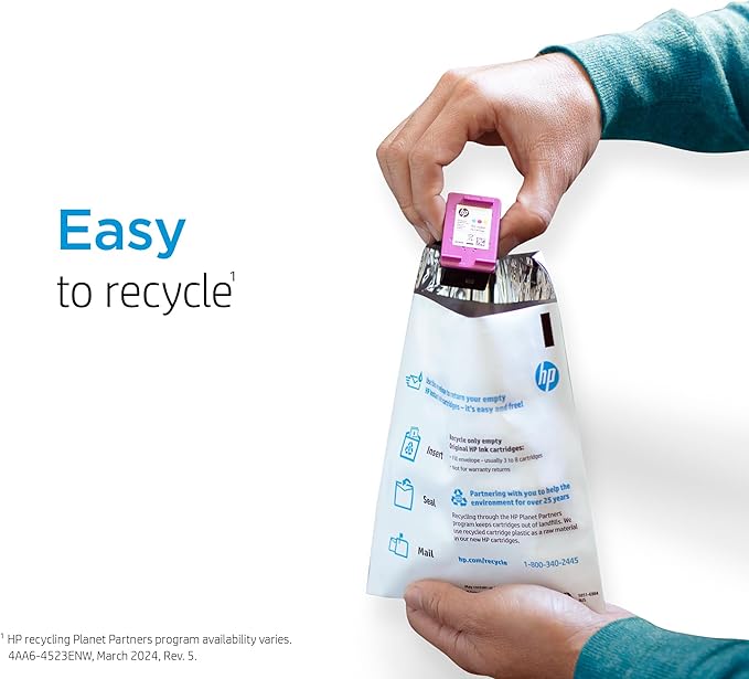 HP 67XL Black High-yield Ink Cartridge | Works with HP DeskJet 1255, 2700, 4100 Series, HP ENVY 6000, 6400 Series | Eligible for Instant Ink | One Size | 3YM57AN