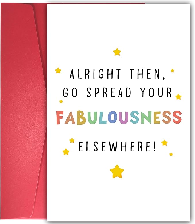 Funny Coworker Leaving Work Card - Humorous & Heartfelt Farewell & Congrats Promotion Card for Friend Starting New Job