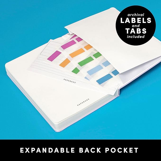 PAPERAGE Lined Journal Notebook, (Blush), 252 Pages, Medium 5.6 in x 8 in - 100 GSM Thick Paper – Hardcover Journaling Notebook for Work, School & Note Taking