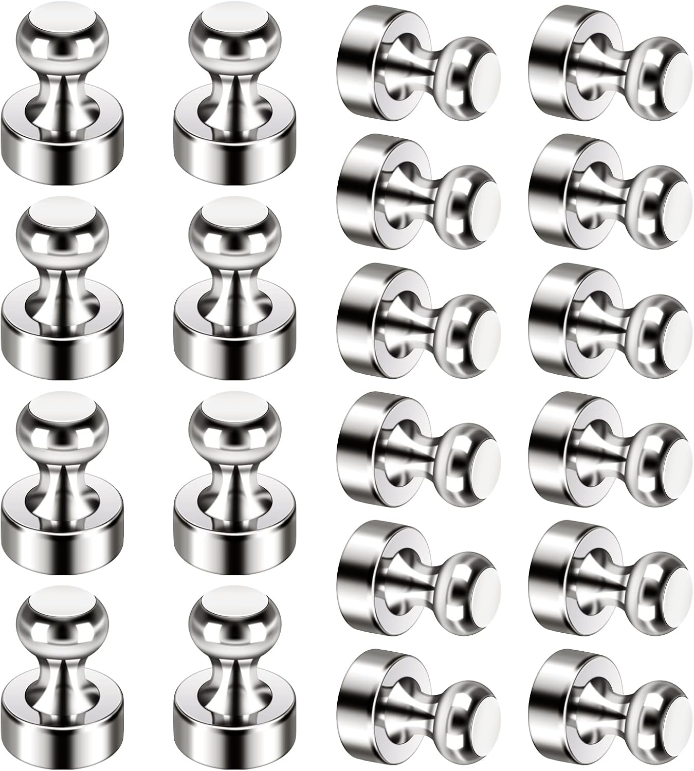 24Pack Strong Fridge Magnets - Small Push Pin Magnets for Whiteboard, Classroom, Office, Refrigerator