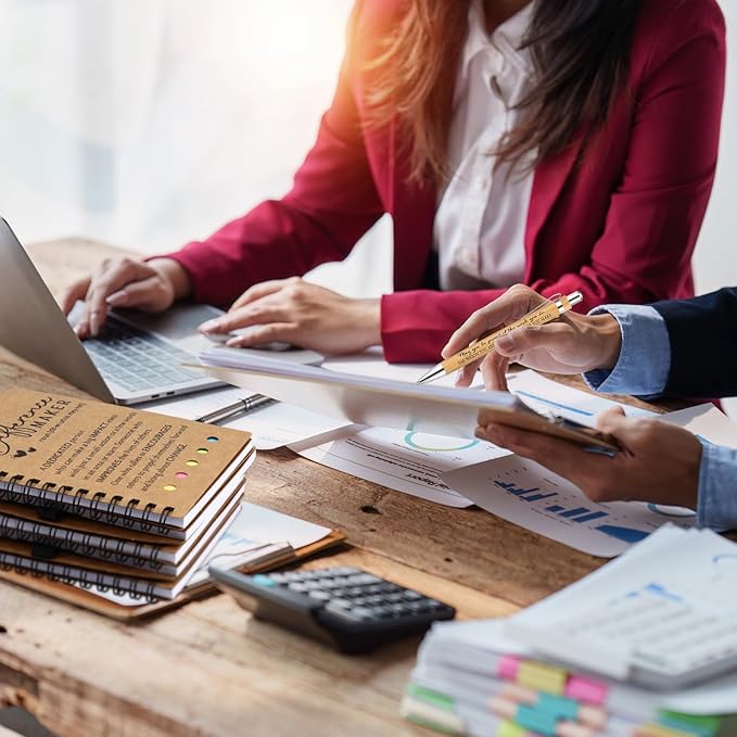 Jetec 25 Sets Bulk Employee Appreciation Gifts Bulk Inspirational Spiral Notebook with Note Ballpoint Pen Thank You Gifts for Volunteer Social Worker Nurse Staff Coworker Students (Difference Maker)