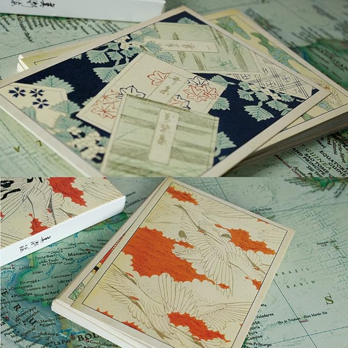 HOSTEESSCHOICE Vintage Art Postcards set of 30 Post card of Japanese Artist Korin Furuya Art Sea variety pack Famous Painting Scenery,4 x 6 Inches