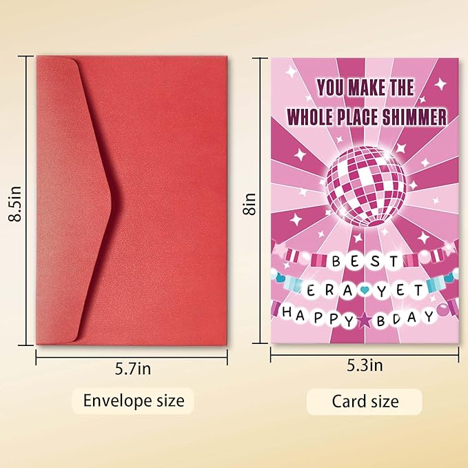 Tay Birthday Card for Best Friend, Funny Birthday Card Gift for Music Lovers, Best Era yet Birthday Card, You Make The Whole Place Shimmer