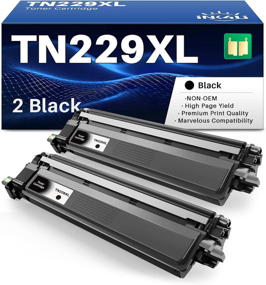TN229XL Black Toner Cartridges, Compatible Replacement for Brother TN229XL TN229 Black TN229XLBK TN229BK to Use with MFC-L3780CDW HL-L3280CDW MFC-L3720CDW HL-L3220CDW HL-L3300CDW Printer (2 Pack)