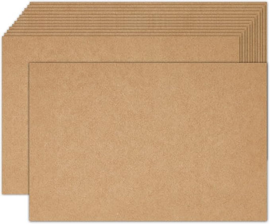 Brown Craft Cardstock 5x7 Blank Cards, Goefun 100 Pack 80lb Cover Card Stock for Invitations, Business, Greetings, DIY