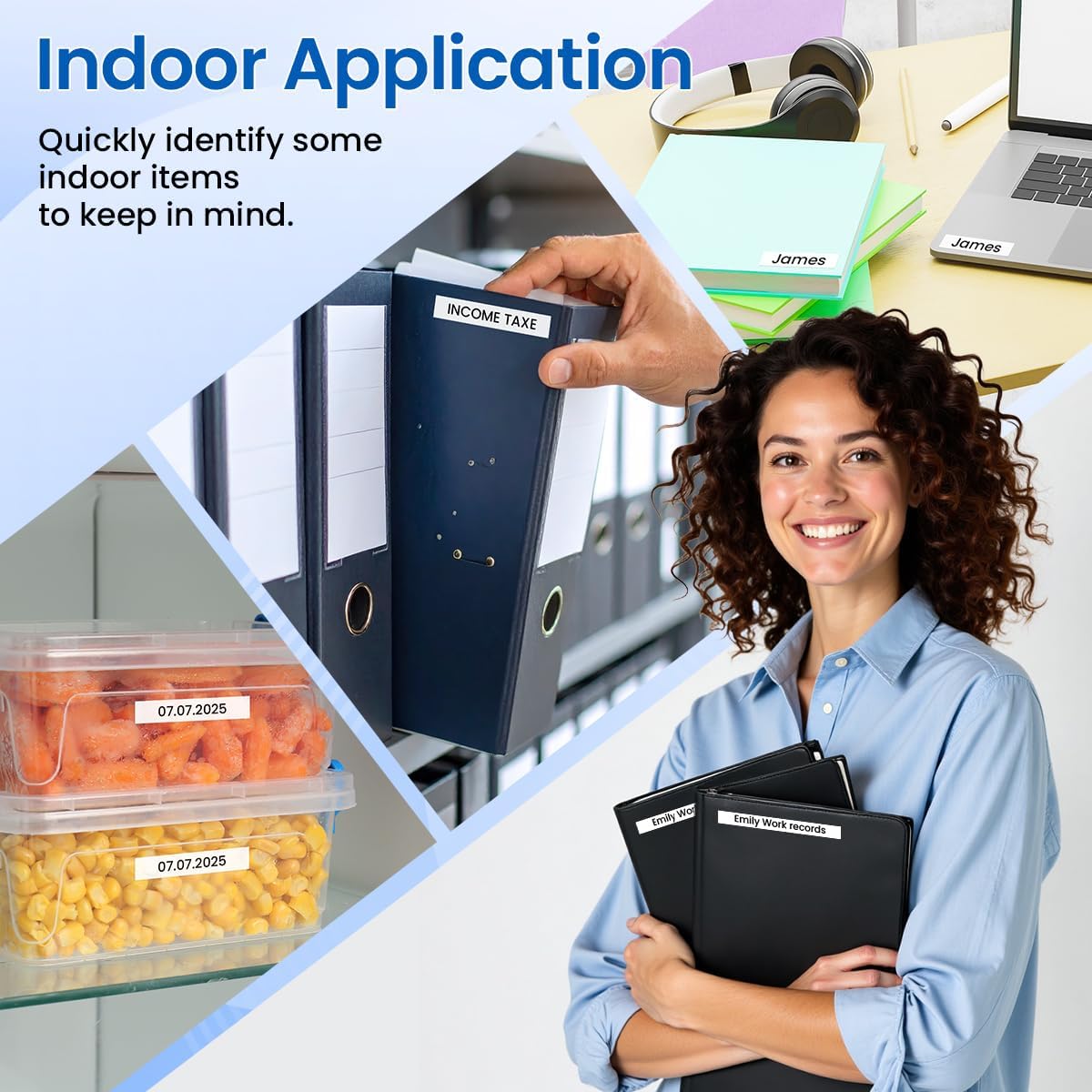 Labelife TZe-221 Label Maker Tape 9mm Compatible with Brother P Touch Label TZe TZ Tape 9mm 0.35 Laminated White 3/8 Inch TZe221 for Brother Ptouch PT D210 PTD220 PT-D200 PT-H110 PTD400,5-Pack