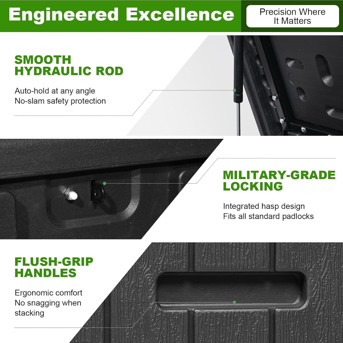 320 Gallon Outdoor Storage Box Waterproof, Extra Large Plastic Outside Deck Box Weatherproof, Resin Patio Storage Bin with Lock and Lids for Pool Equipment, Cushion