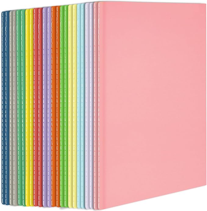 24 Pack Blank Books for Kids - 5.5"x 8.3", 60 Pages - Small Notebooks Bulk, Girls Journals for Drawing & Writing, Sketchbooks w/Colorful Soft Cover, Unlined Paper, A5 Travel Size