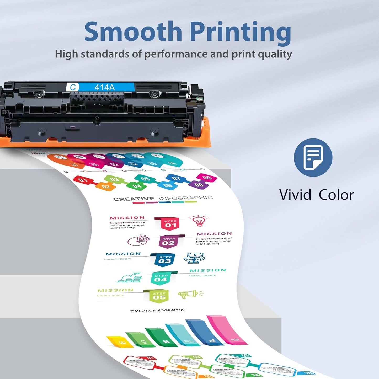 414A Toner Cartridges 4 Pack Compatible with HP 414A W2020A 414X W2020X Toner (with Chip) Works for Pro MFP M479fdw M454dw M454dn M455dn M479fdn Printer (1BK+1C+1M+1Y)
